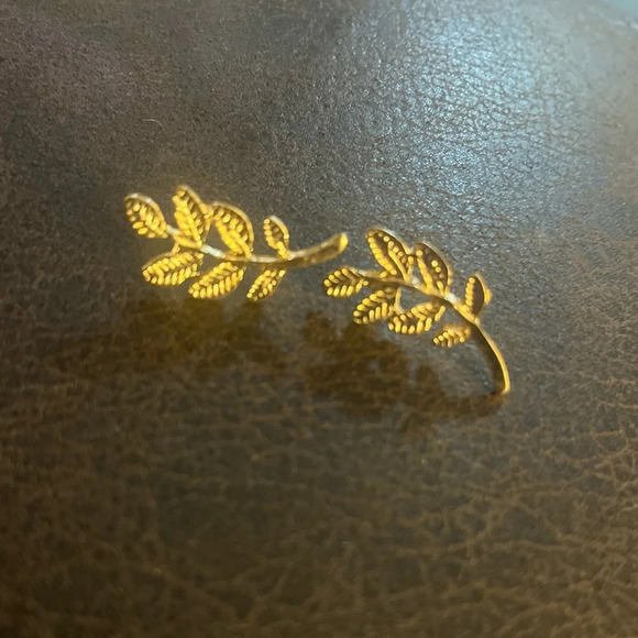 Exclusively Fancy Jewelry - New! Gold Leaf Earrings